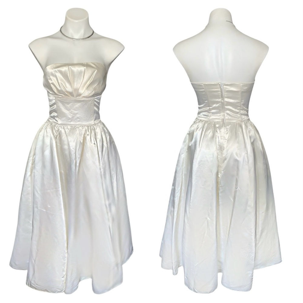 v i n t a g e :: Gunne Sax 50s Inspired Satin Strapless Party Dress